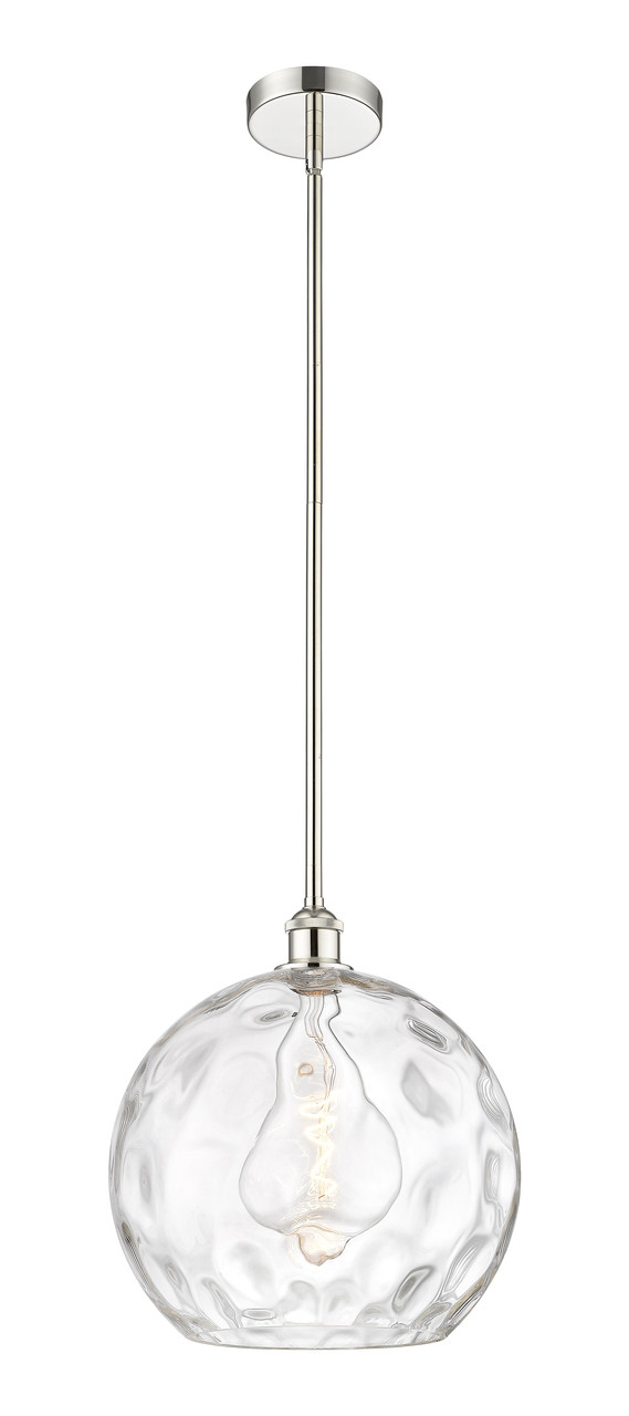 INNOVATIONS 616-1S-PN-G1215-14 Athens Water Glass 1 Light 13.75 inch Pendant Polished Nickel