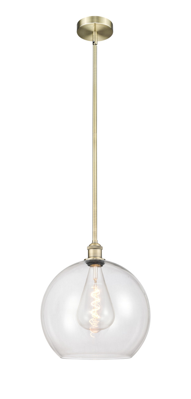 INNOVATIONS 616-1S-AB-G122-14 Athens 1 Light 13.75 inch Pendant Antique Brass