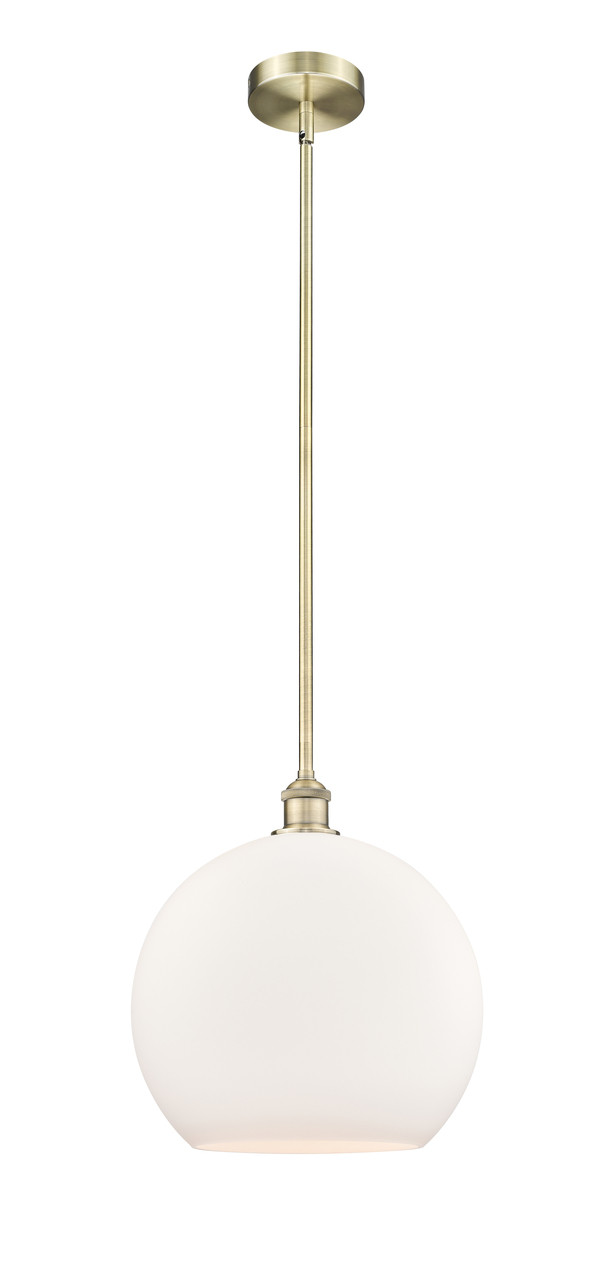 INNOVATIONS 616-1S-AB-G121-14 Athens 1 Light 13.75 inch Pendant Antique Brass