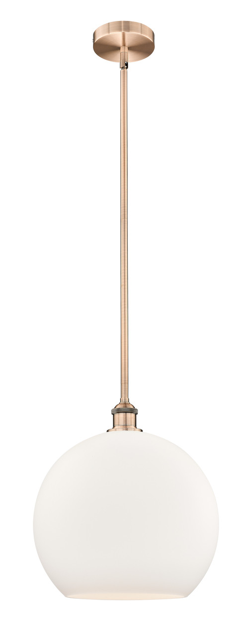 INNOVATIONS 616-1S-AC-G121-14 Athens 1 Light 13.75 inch Pendant Antique Copper