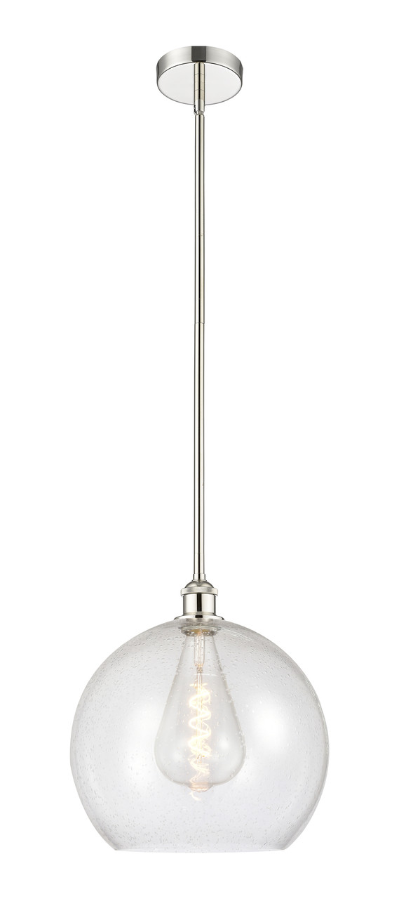 INNOVATIONS 616-1S-PN-G124-14 Athens 1 Light 13.75 inch Pendant Polished Nickel