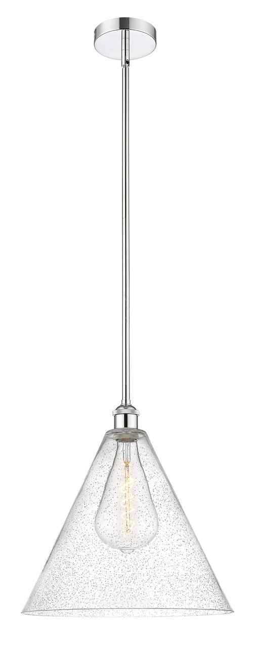INNOVATIONS 616-1S-PC-GBC-164 Edison Cone 1 Light 16 inch Pendant Polished Chrome