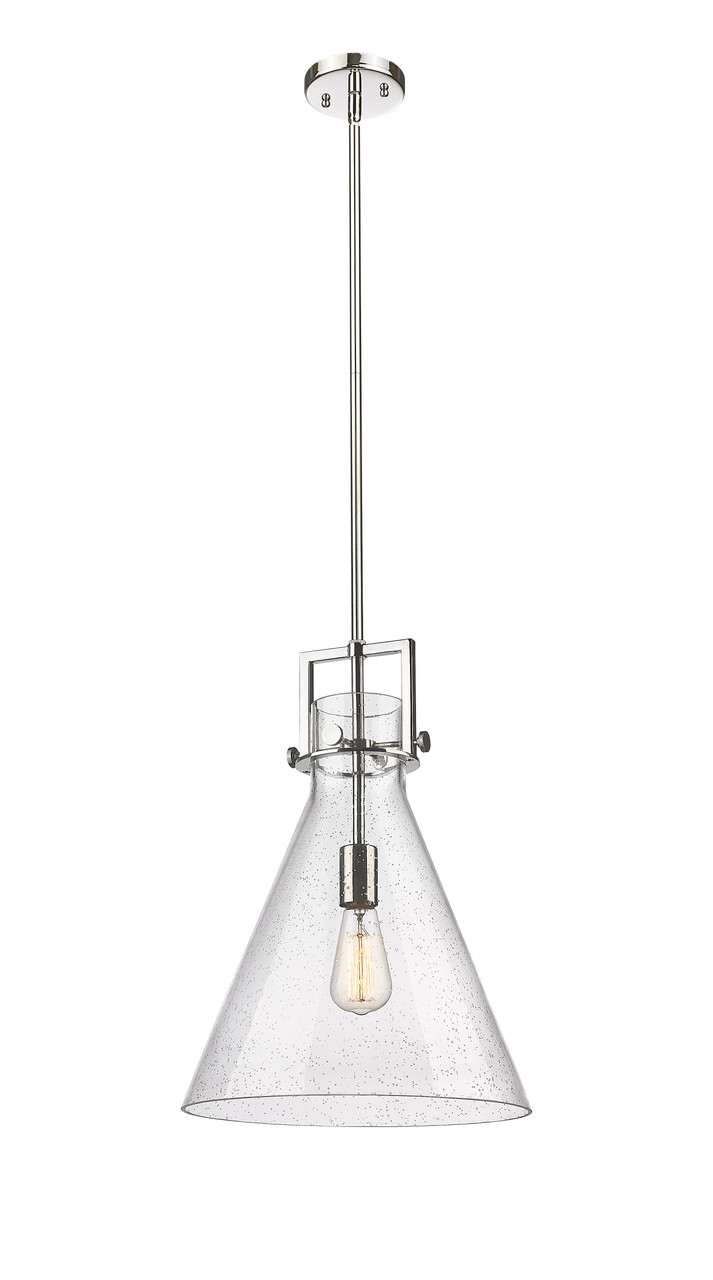 INNOVATIONS 411-1SL-PN-G411-14SDY Newton Cone 1 14 inch Pendant Polished Nickel