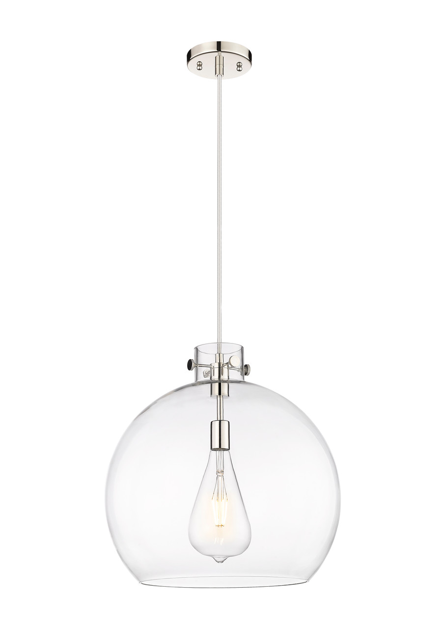 INNOVATIONS 410-1PL-PN-G410-18CL Newton Sphere 1 18 inch Pendant Polished Nickel