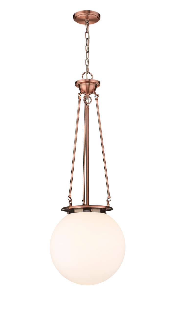 INNOVATIONS 221-1P-AC-G201-14 Beacon 1 14 inch Pendant Antique Copper