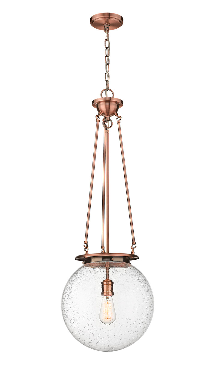 INNOVATIONS 221-1P-AC-G204-14 Beacon 1 14 inch Pendant Antique Copper