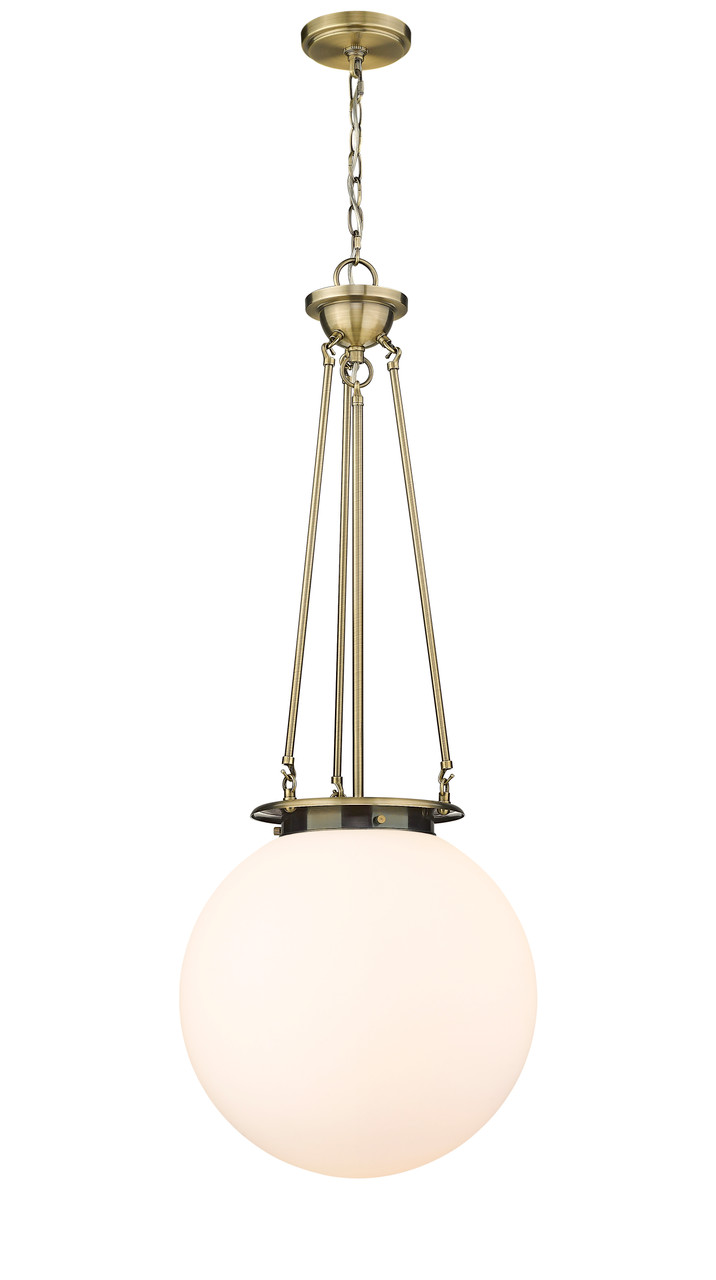 INNOVATIONS 221-1P-AB-G201-16 Beacon 1 16 inch Pendant Antique Brass