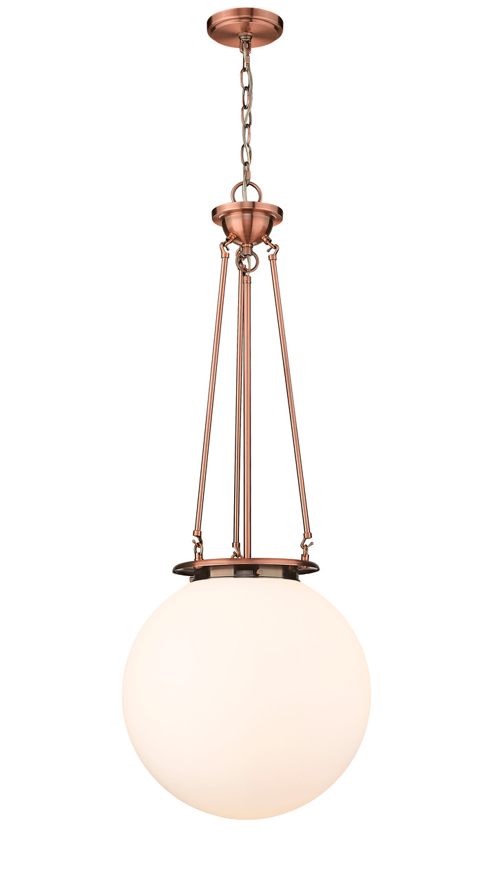 INNOVATIONS 221-1P-AC-G201-16 Beacon 1 16 inch Pendant Antique Copper