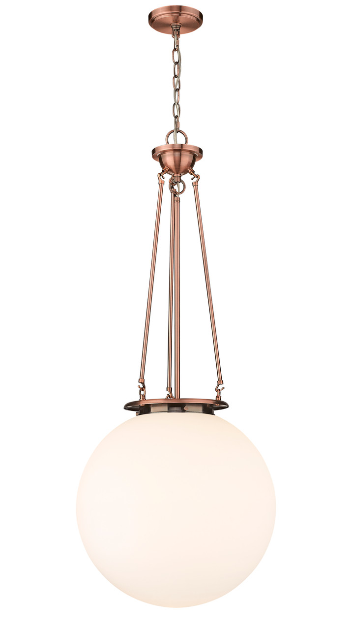 INNOVATIONS 221-1P-AC-G201-18 Beacon 1 18 inch Pendant Antique Copper