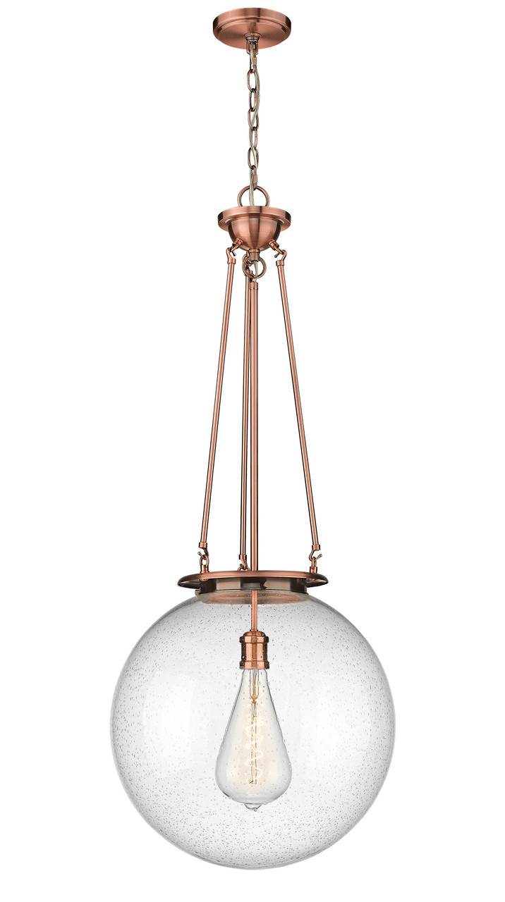 INNOVATIONS 221-1P-AC-G204-18 Beacon 1 18 inch Pendant Antique Copper