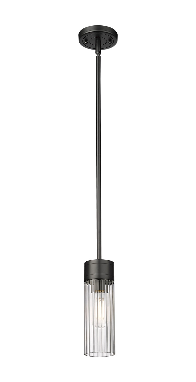 INNOVATIONS 429-1S-BK-G429-8CL Empire 1 3.125 inch Pendant Matte Black