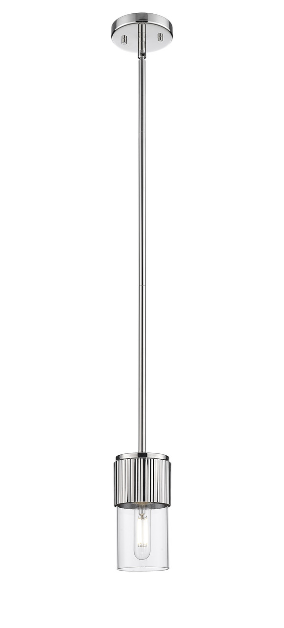 INNOVATIONS 428-1S-PN-G428-7CL Bolivar 1 4.75 inch Pendant Polished Nickel