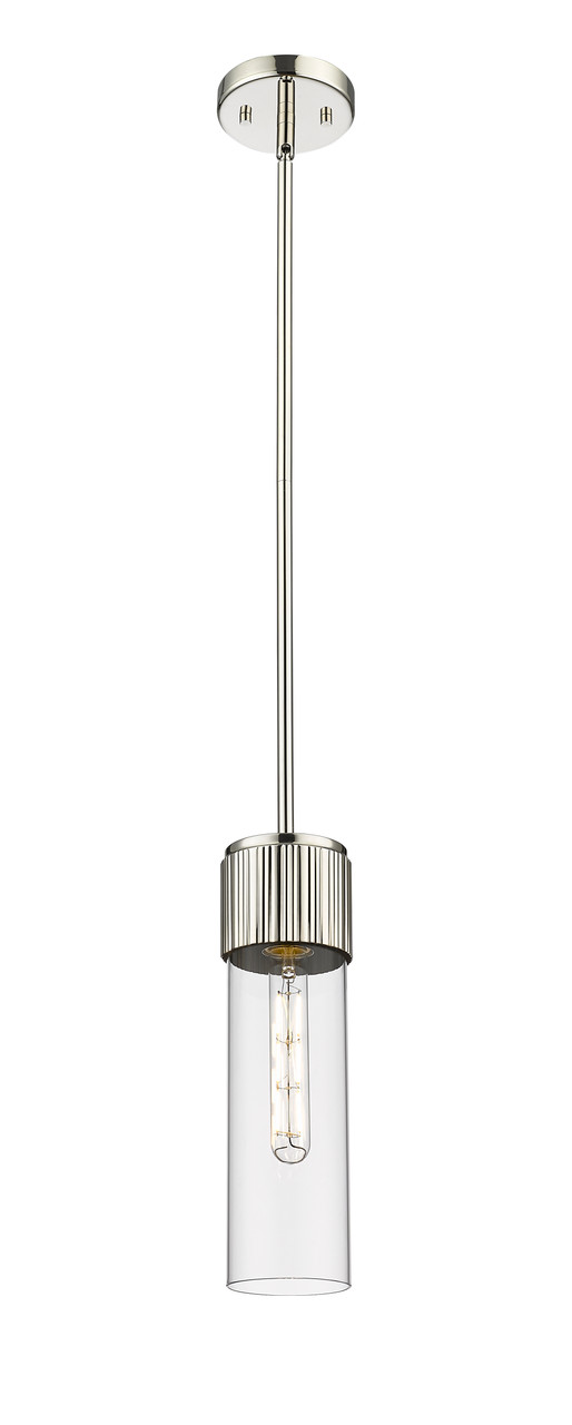 INNOVATIONS 428-1S-PN-G428-12CL Bolivar 1 4.75 inch Pendant Polished Nickel