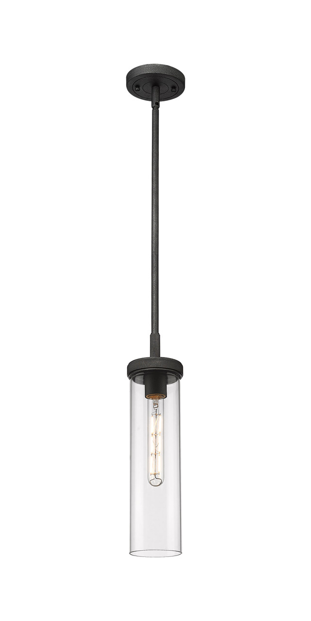 INNOVATIONS 471-1S-WZ-G471P-12CL Lincoln 1 3.875 inch Pendant Weathered Zinc