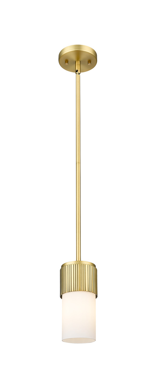 INNOVATIONS 428-1S-BB-G428-7WH Bolivar 1 4.75 inch Pendant Brushed Brass