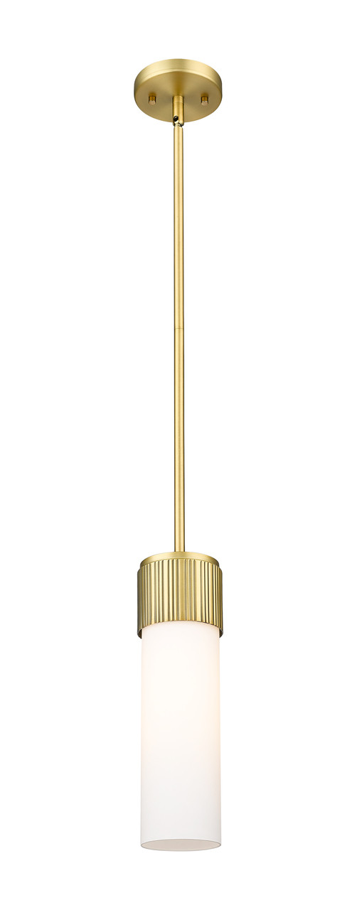 INNOVATIONS 428-1S-BB-G428-12WH Bolivar 1 4.75 inch Pendant Brushed Brass