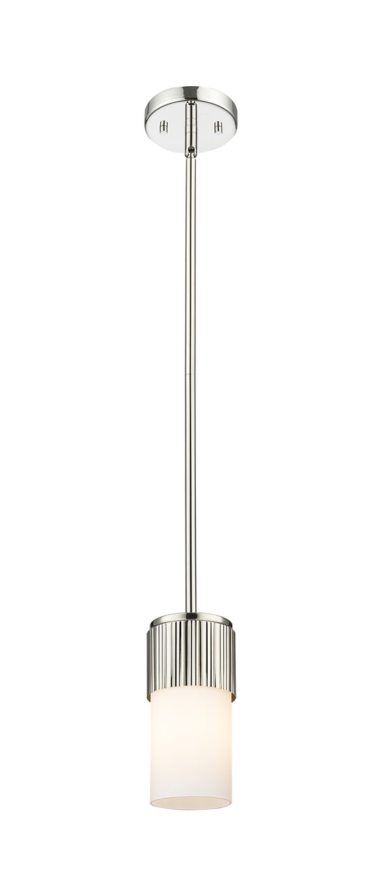 INNOVATIONS 428-1S-PN-G428-7WH Bolivar 1 4.75 inch Pendant Polished Nickel