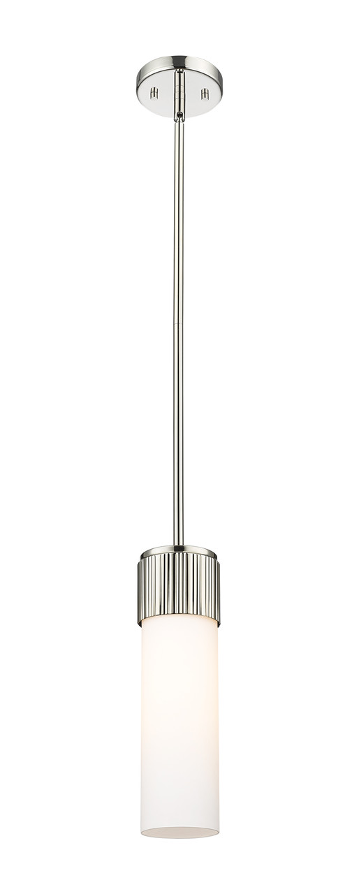 INNOVATIONS 428-1S-PN-G428-12WH Bolivar 1 4.75 inch Pendant Polished Nickel