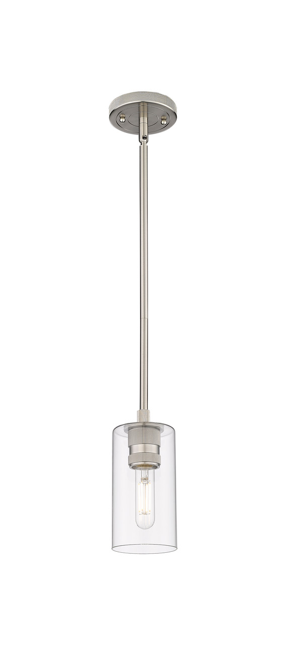 INNOVATIONS 434-1S-SN-G434-7CL Crown Point 1 4.5 inch Pendant Satin Nickel