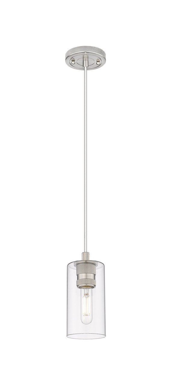 INNOVATIONS 434-1P-SN-G434-7CL Crown Point 1 4.5 inch Pendant Satin Nickel
