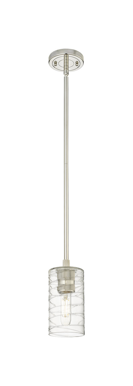 INNOVATIONS 434-1S-PN-G434-7DE Crown Point 1 4.5 inch Pendant Polished Nickel