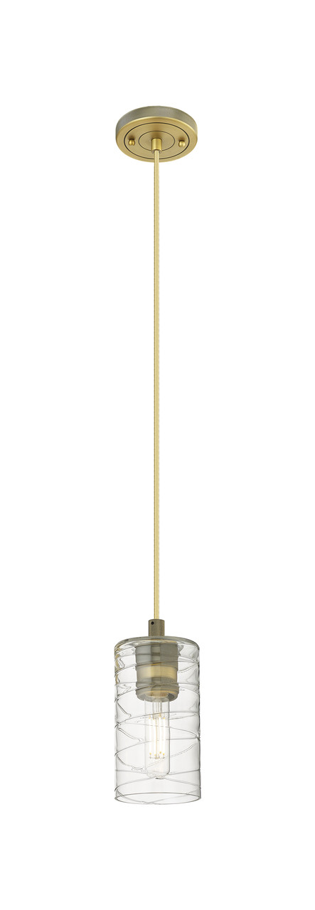 INNOVATIONS 434-1P-BB-G434-7DE Crown Point 1 4.5 inch Pendant Brushed Brass