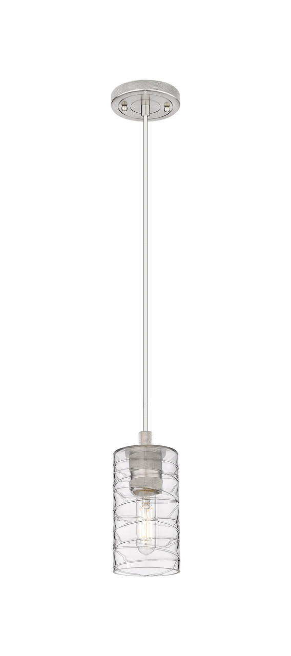 INNOVATIONS 434-1P-SN-G434-7DE Crown Point 1 4.5 inch Pendant Satin Nickel INNOVATIONS 434-1P-SN-G434-7DE Crown Point 1 4.5 inch Pendant Satin Nickel