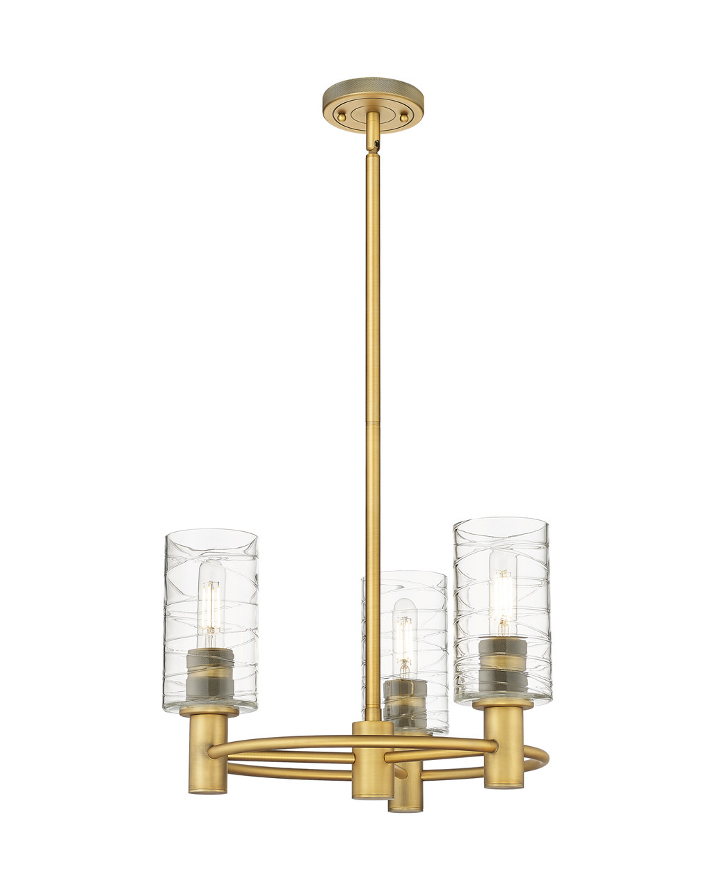 INNOVATIONS 434-3CR-BB-G434-7DE Crown Point 3 18 inch Pendant Brushed Brass