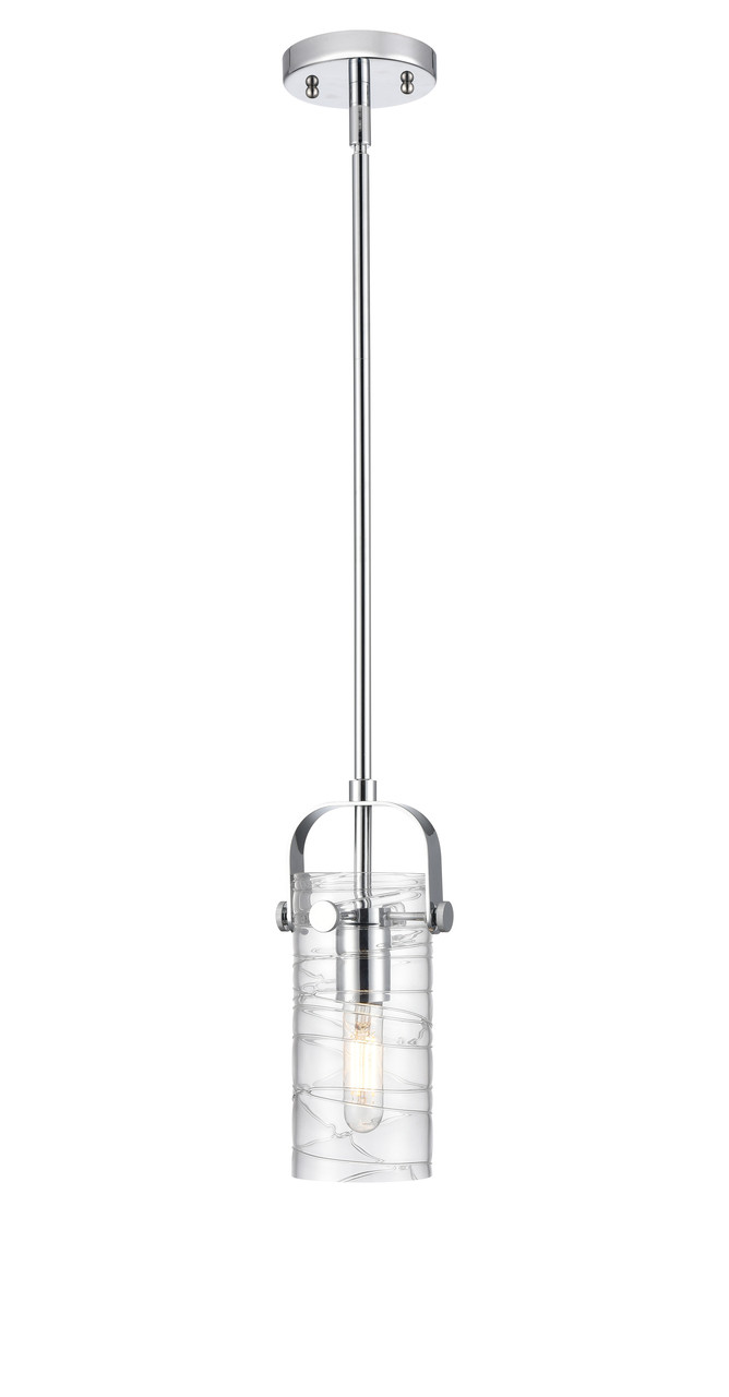 INNOVATIONS 423-1S-PC-G423-7DE Pilaster II Cylinder 1 5 inch Pendant Polished Chrome