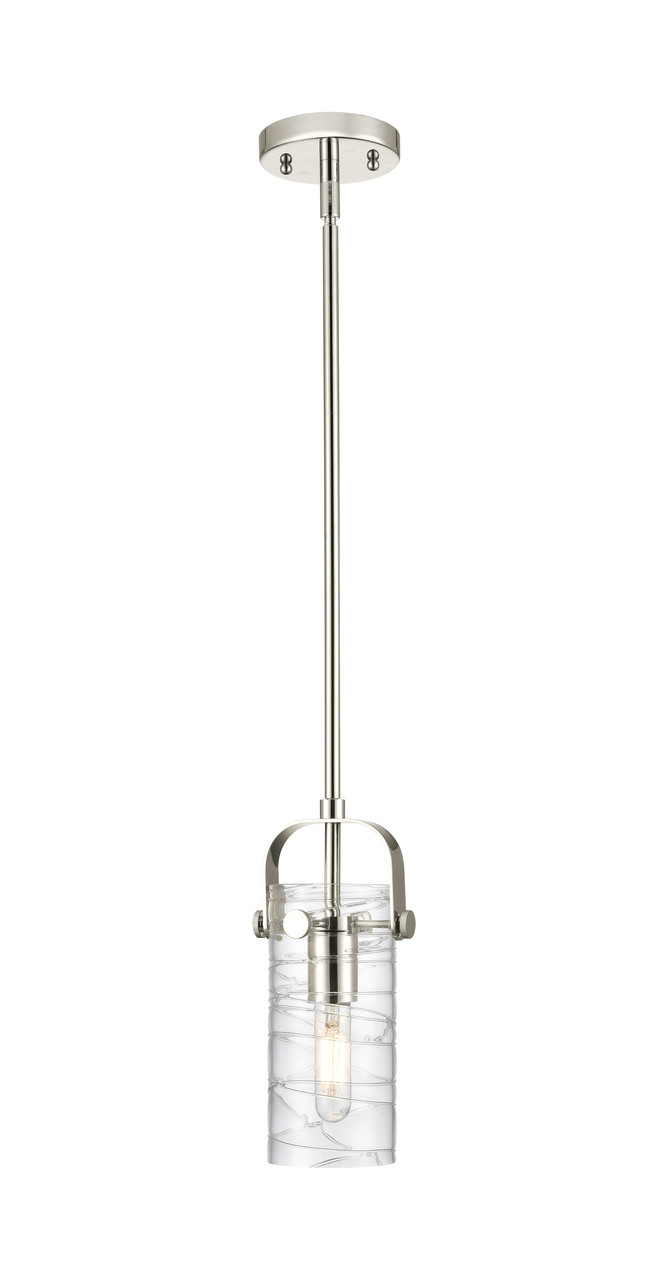 INNOVATIONS 423-1S-PN-G423-7DE Pilaster II Cylinder 1 5 inch Pendant Polished Nickel