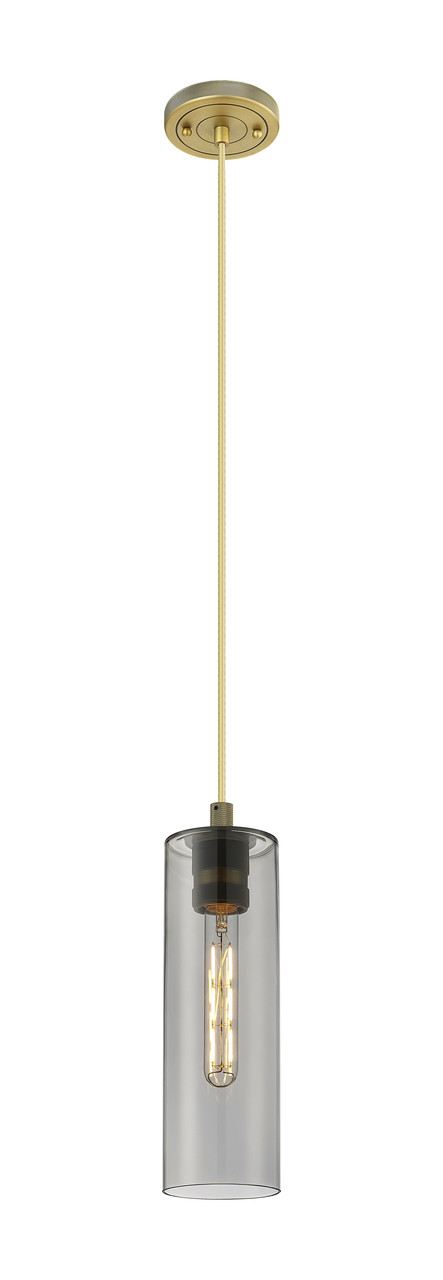 INNOVATIONS 434-1P-BB-G434-12SM Crown Point 1 4.5 inch Pendant Brushed Brass