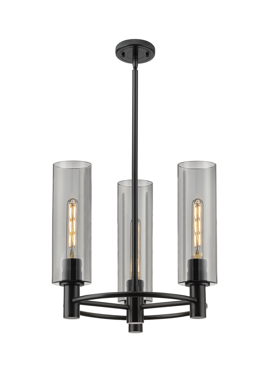 INNOVATIONS 434-3CR-BK-G434-12SM Crown Point 3 18 inch Pendant Matte Black INNOVATIONS 434-3CR-BK-G434-12SM Crown Point 3 18 inch Pendant Matte Black