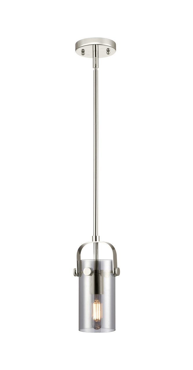 INNOVATIONS 423-1S-PN-G423-7SM Pilaster II Cylinder 1 5 inch Pendant Polished Nickel