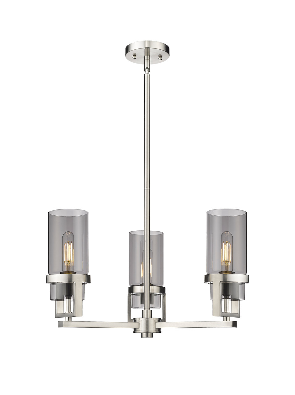 INNOVATIONS 426-3CR-SN-G426-8SM Utopia 3 21.5 inch Pendant Satin Nickel