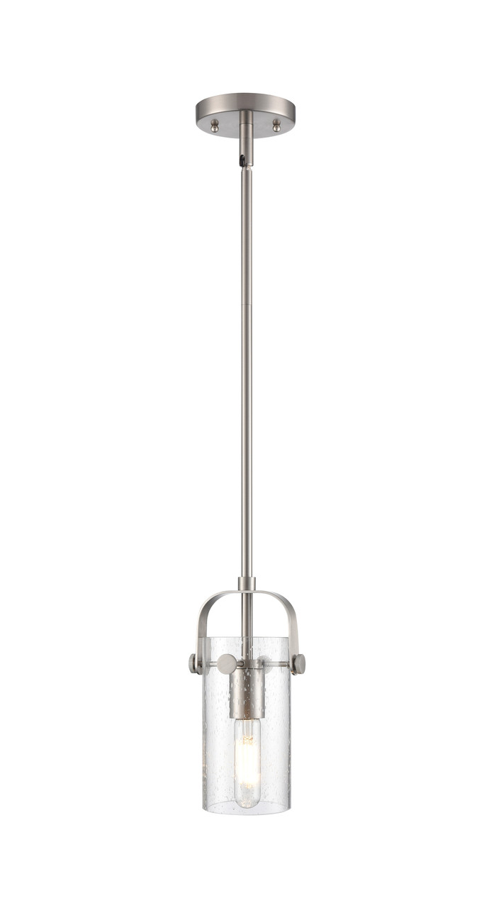 INNOVATIONS 423-1S-SN-G423-7SDY Pilaster II Cylinder 1 5 inch Pendant Satin Nickel