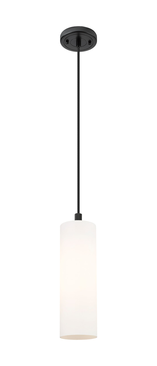 INNOVATIONS 434-1P-BK-G434-12WH Crown Point 1 4.5 inch Pendant Matte Black