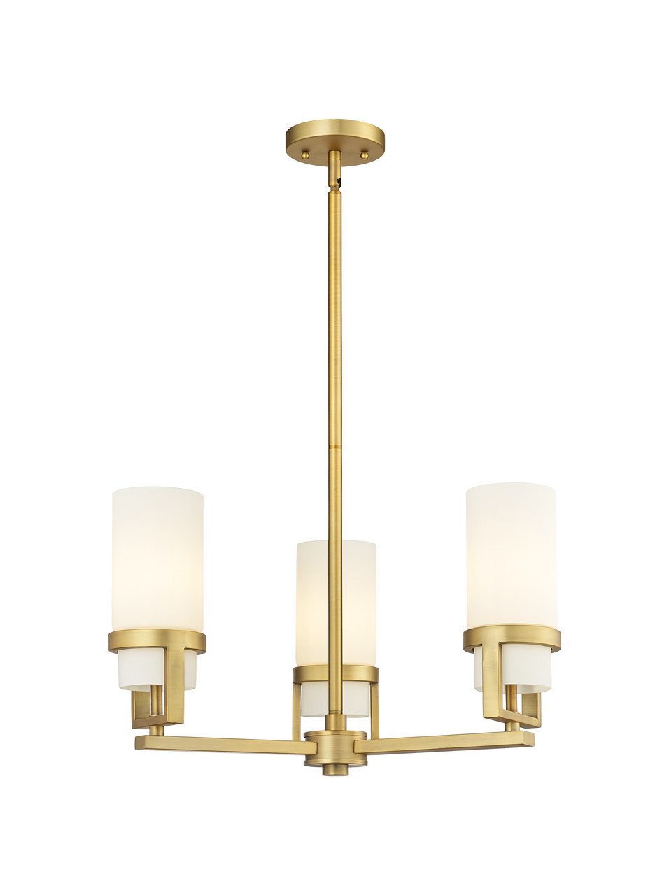 INNOVATIONS 426-3CR-BB-G426-8WH Utopia 3 21.5 inch Pendant Brushed Brass