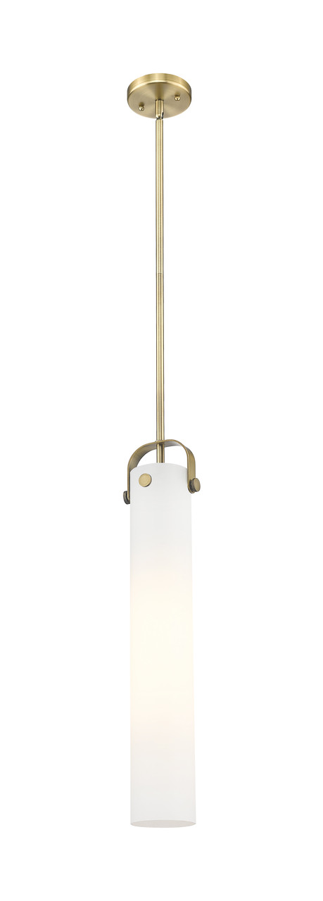 INNOVATIONS 413-1SS-BB-G413-1S-4WH Pilaster 1 4.75 inch Pendant Brushed Brass