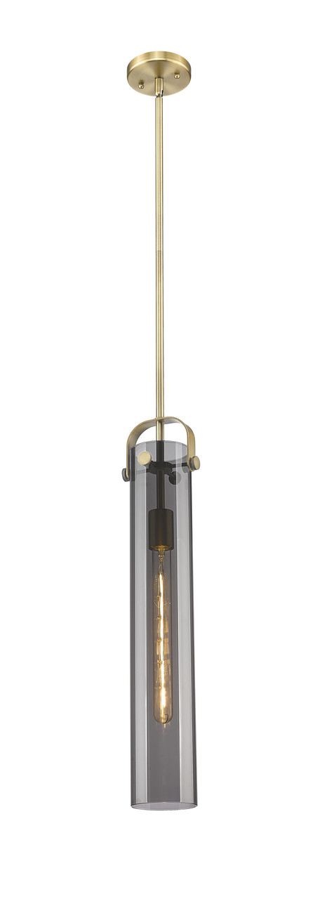 INNOVATIONS 413-1SS-BB-G413-1S-4SM Pilaster 1 4.75 inch Pendant Brushed Brass