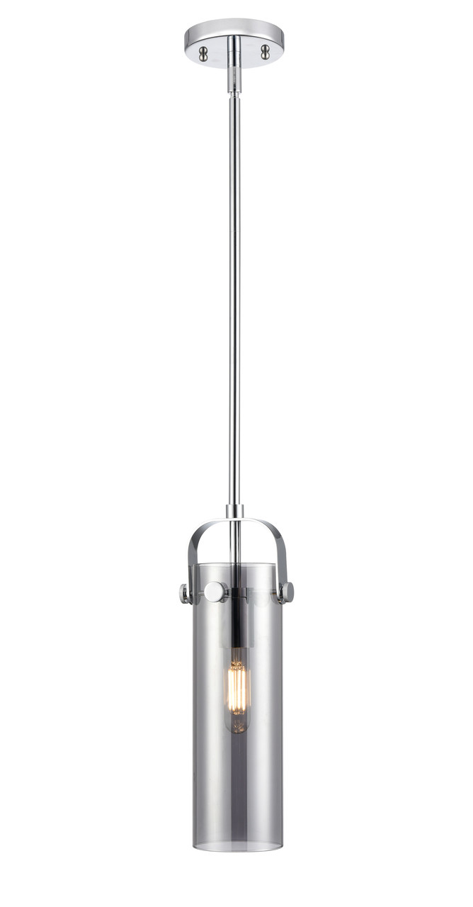 INNOVATIONS 423-1S-PC-G423-12SM Pilaster II Cylinder 1 5 inch Pendant Polished Chrome