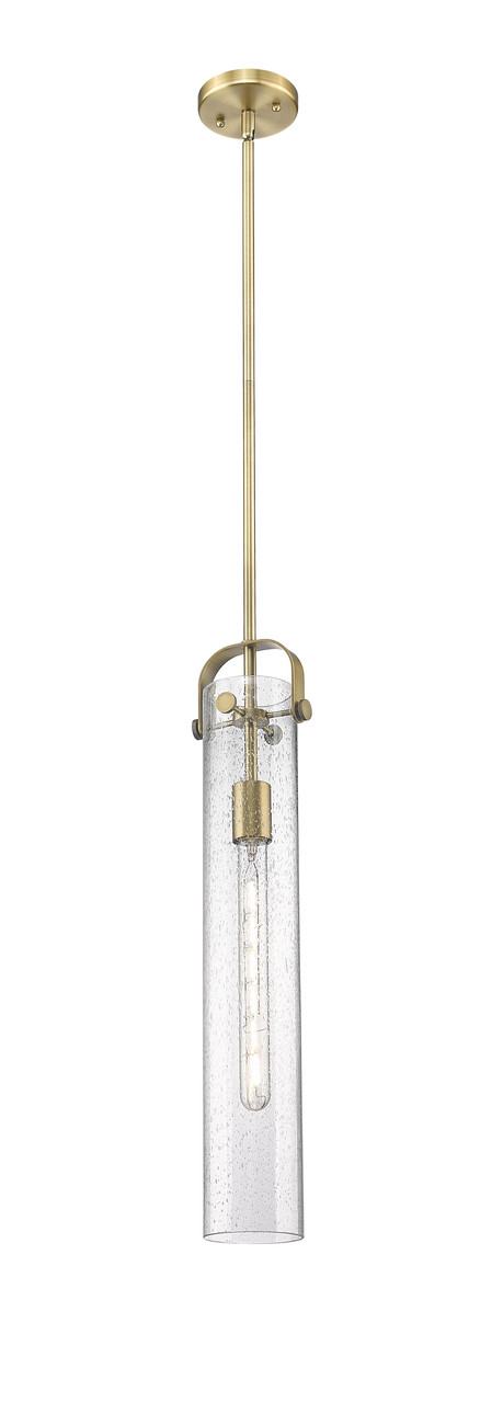 INNOVATIONS 413-1SS-BB-G413-1S-4SDY Pilaster 1 4.75 inch Pendant Brushed Brass