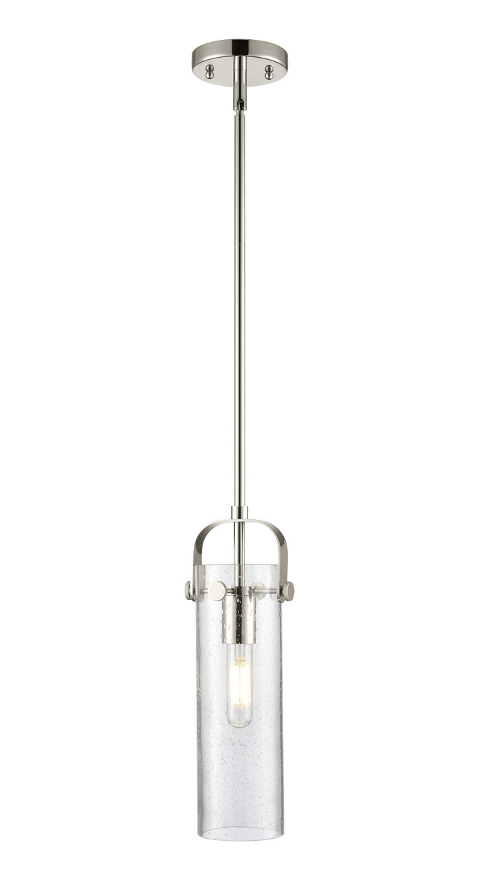 INNOVATIONS 423-1S-PN-G423-12SDY Pilaster II Cylinder 1 5 inch Pendant Polished Nickel