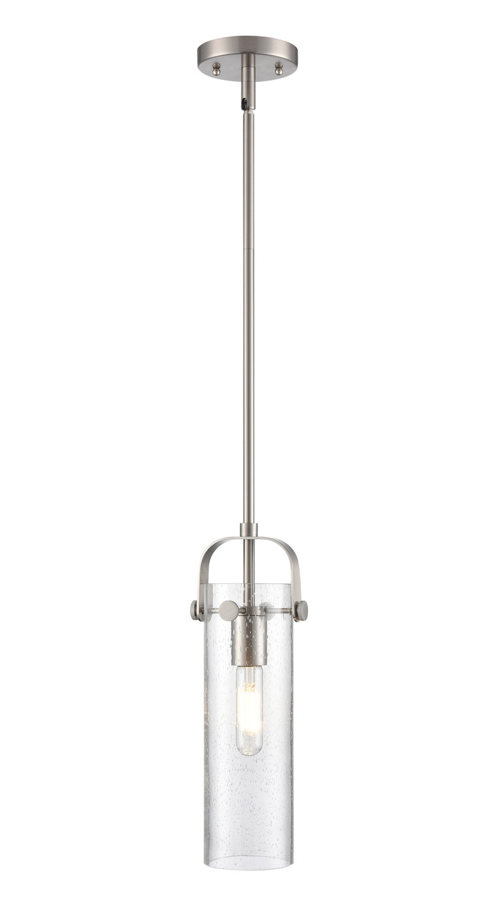 INNOVATIONS 423-1S-SN-G423-12SDY Pilaster II Cylinder 1 5 inch Pendant Satin Nickel