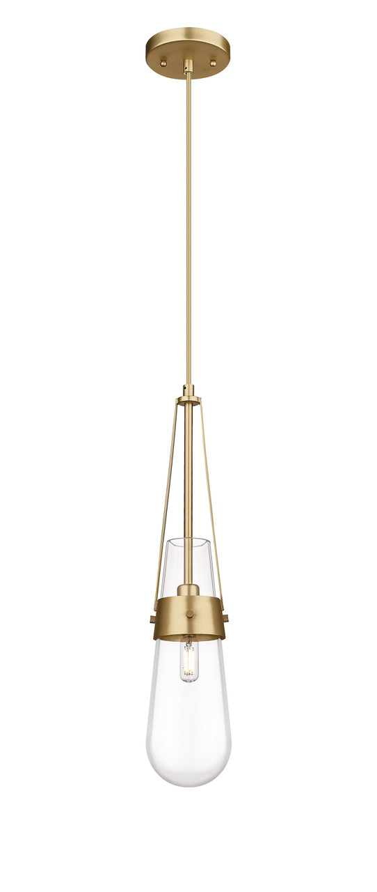 INNOVATIONS 452-1P-BB-G452-4CL Milan 1 4.25 inch Pendant Brushed Brass