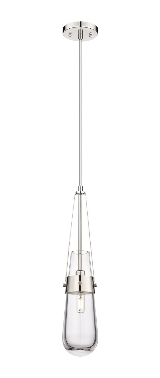 INNOVATIONS 452-1P-PN-G452-4CL Milan 1 4.25 inch Pendant Polished Nickel
