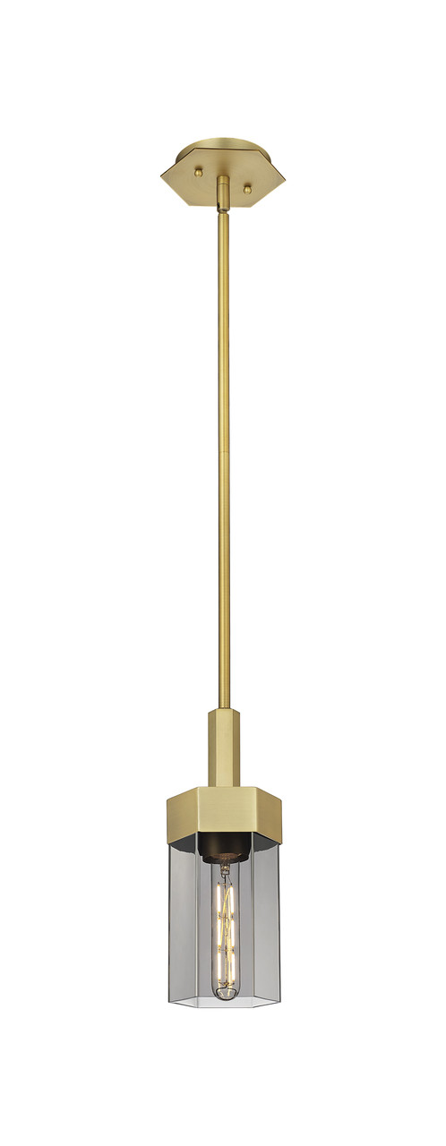 INNOVATIONS 427-1S-BB-G427-9SM Claverack 1 5.875 inch Pendant Brushed Brass