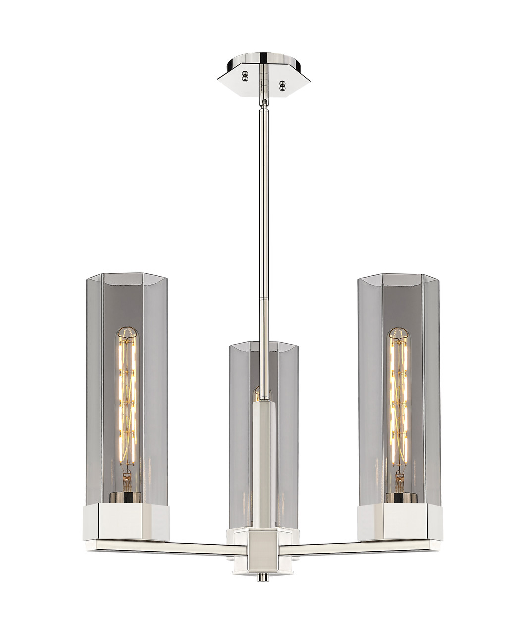 INNOVATIONS 427-3CR-PN-G427-14SM Claverack 3 21.625 inch Pendant Polished Nickel