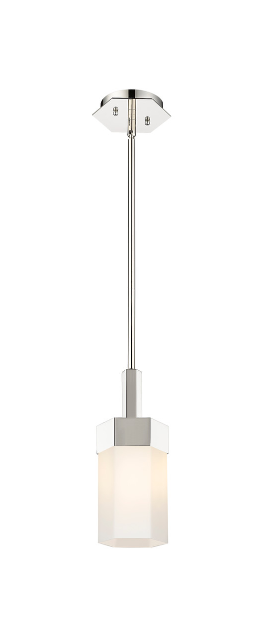 INNOVATIONS 427-1S-PN-G427-9WH Claverack 1 5.875 inch Pendant Polished Nickel