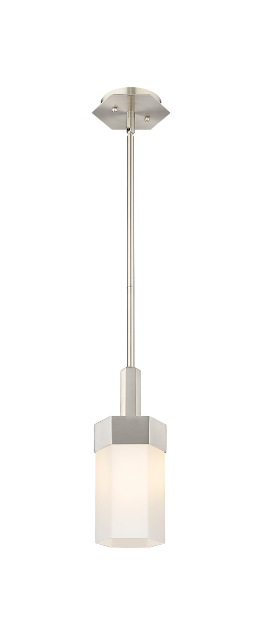 INNOVATIONS 427-1S-SN-G427-9WH Claverack 1 5.875 inch Pendant Satin Nickel