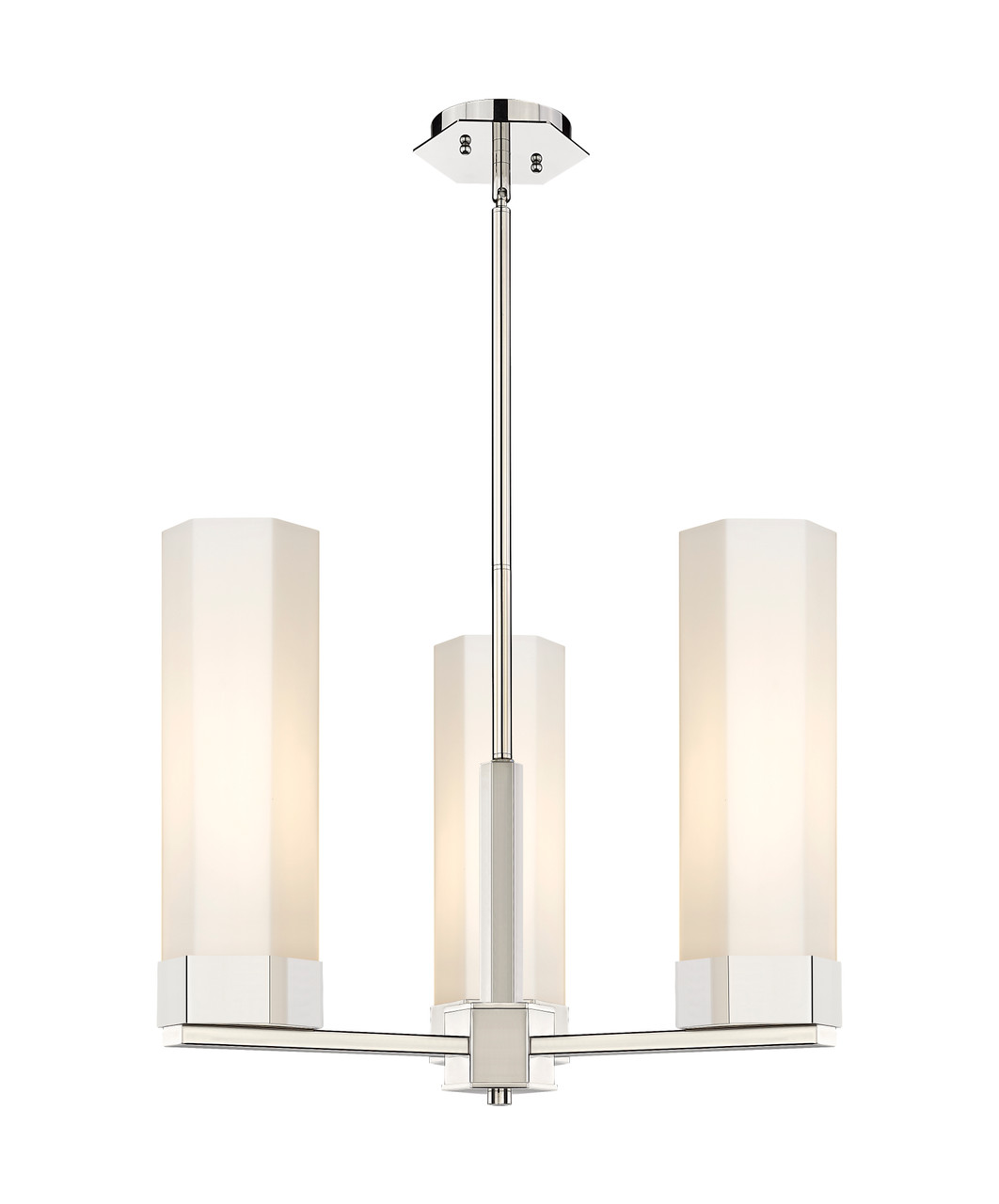 INNOVATIONS 427-3CR-PN-G427-14WH Claverack 3 21.625 inch Pendant Polished Nickel
